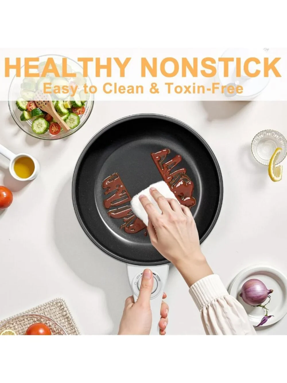 Portable 1.5L Electric Hot Pot - Non-Stick Mini Cooker for Ramen, Eggs, Steak